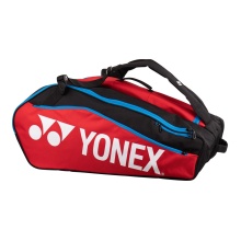 Yonex Racket Bag Club Line (Racket Bag, 3 Main Compartments) 2024 Red/Black 12 Pack